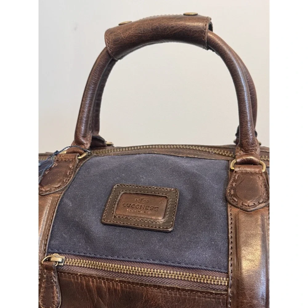 Lucchese Everyday Waxed Canvas Weekender Duffel Bag
